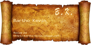 Bartho Kevin névjegykártya